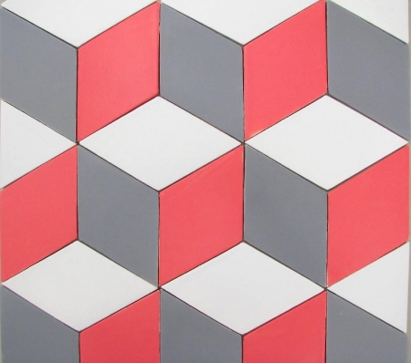 carrelage losange 11x19 gris clair mat gris fonce mat rouge mat IMG_2533
